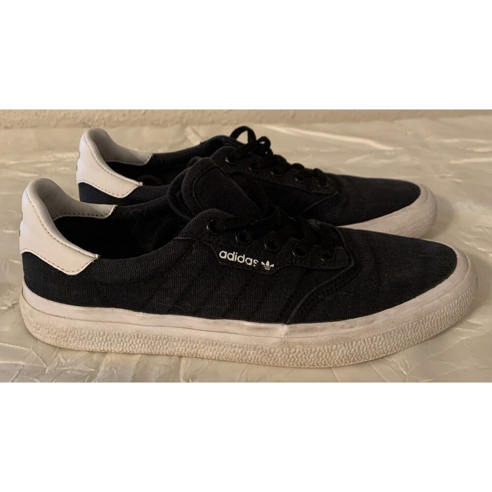 Adidas Daily Shoes Sneakers Mens 6 Black White Grunge Skate - Picture 1 of 8
